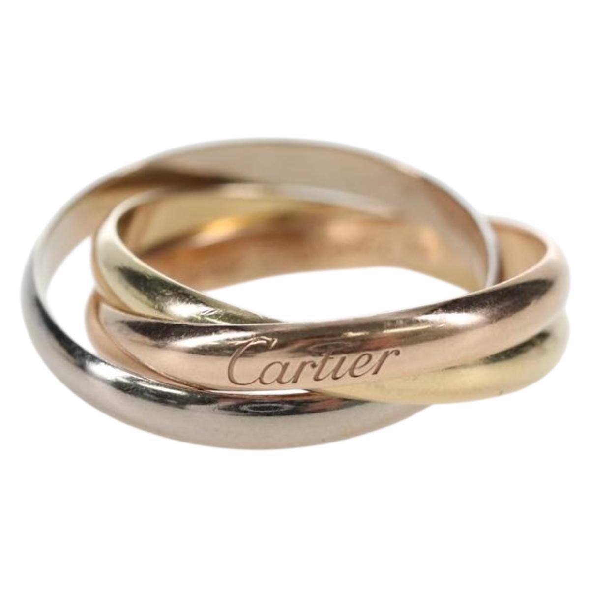 CARTIER Trinity Ring Au750 Gold Silver Auth am12316SM