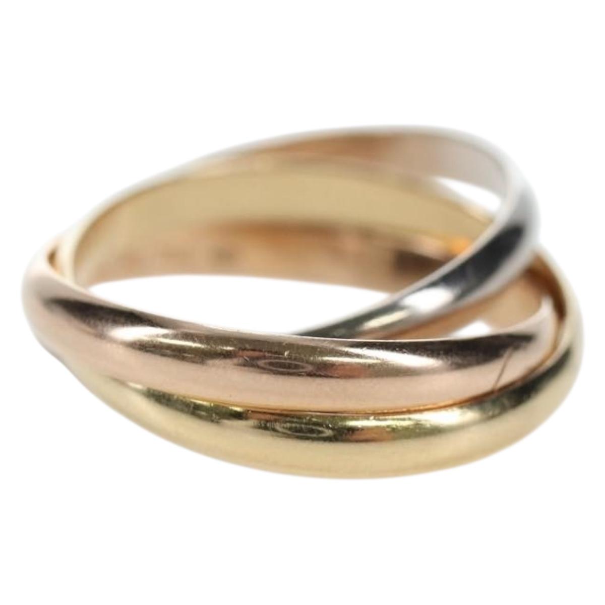 CARTIER Trinity Ring Au750 Gold Silver Auth am12316SM