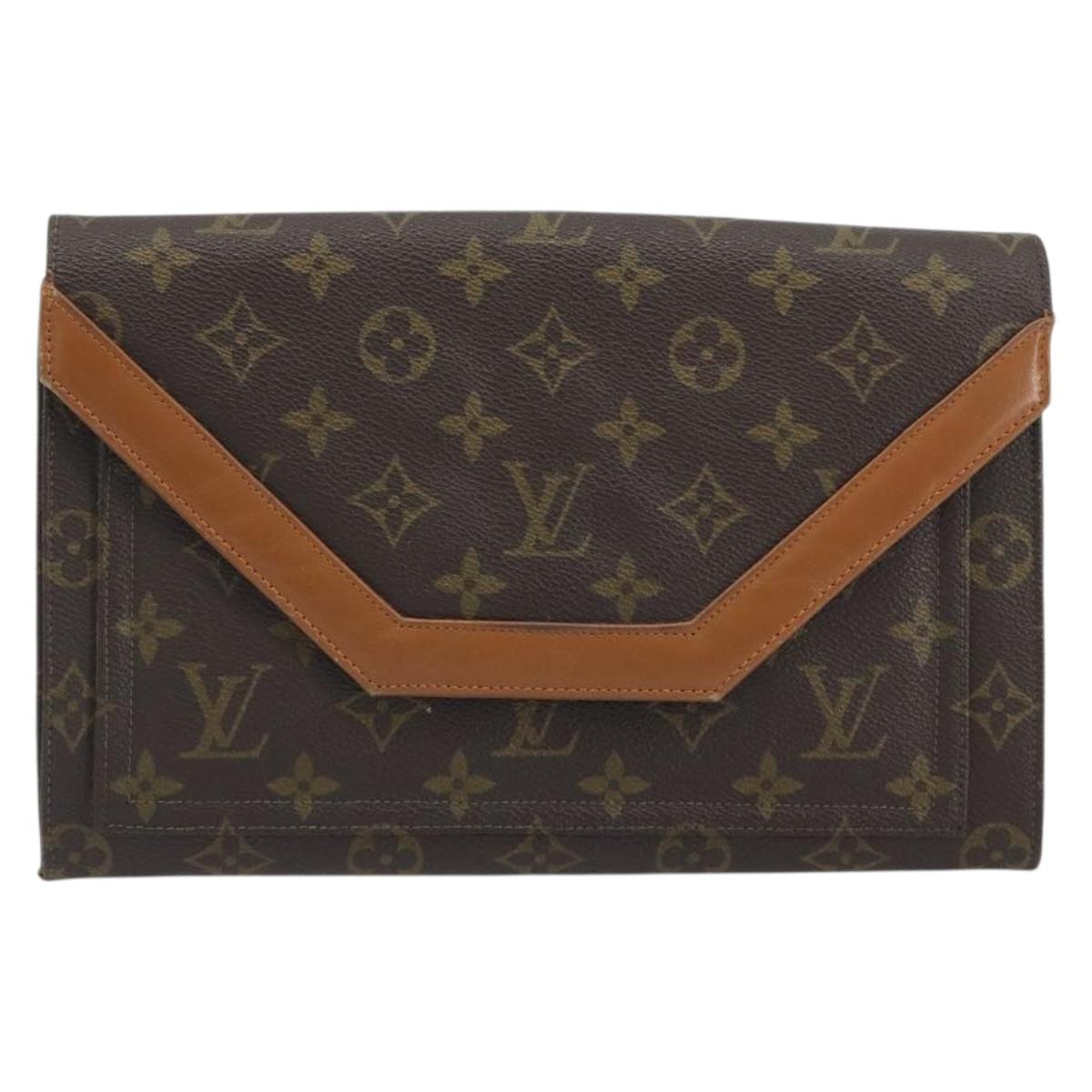 LOUIS VUITTON Monogram Envelope Clutch Bag USA limited LV Auth am12317A