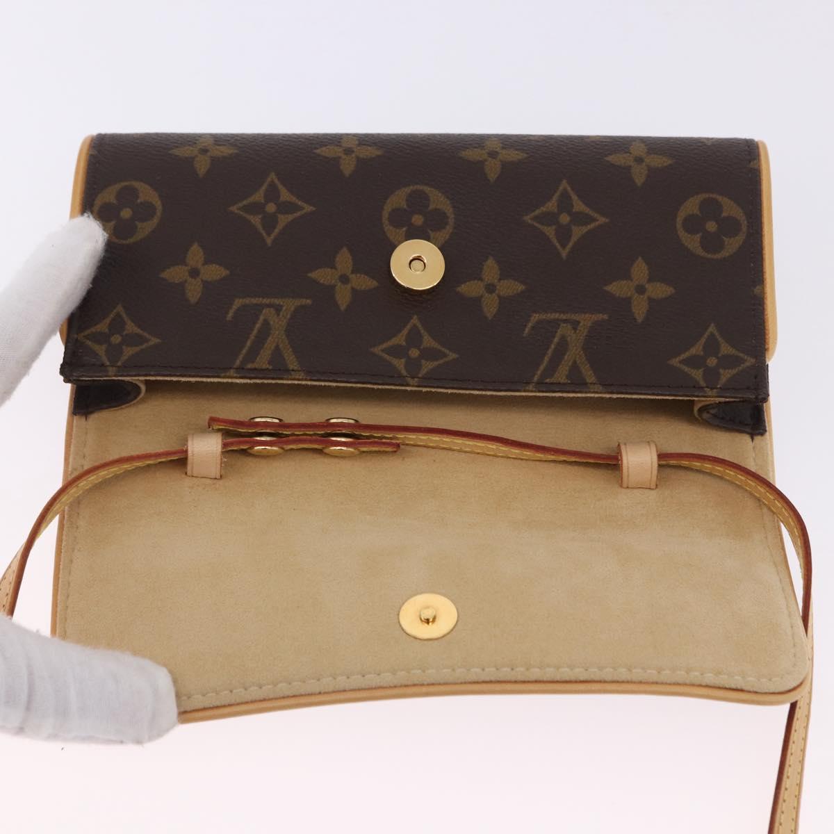 LOUIS VUITTON Monogram Pochette Twin PM Shoulder Bag M51854 LV Auth am12323V