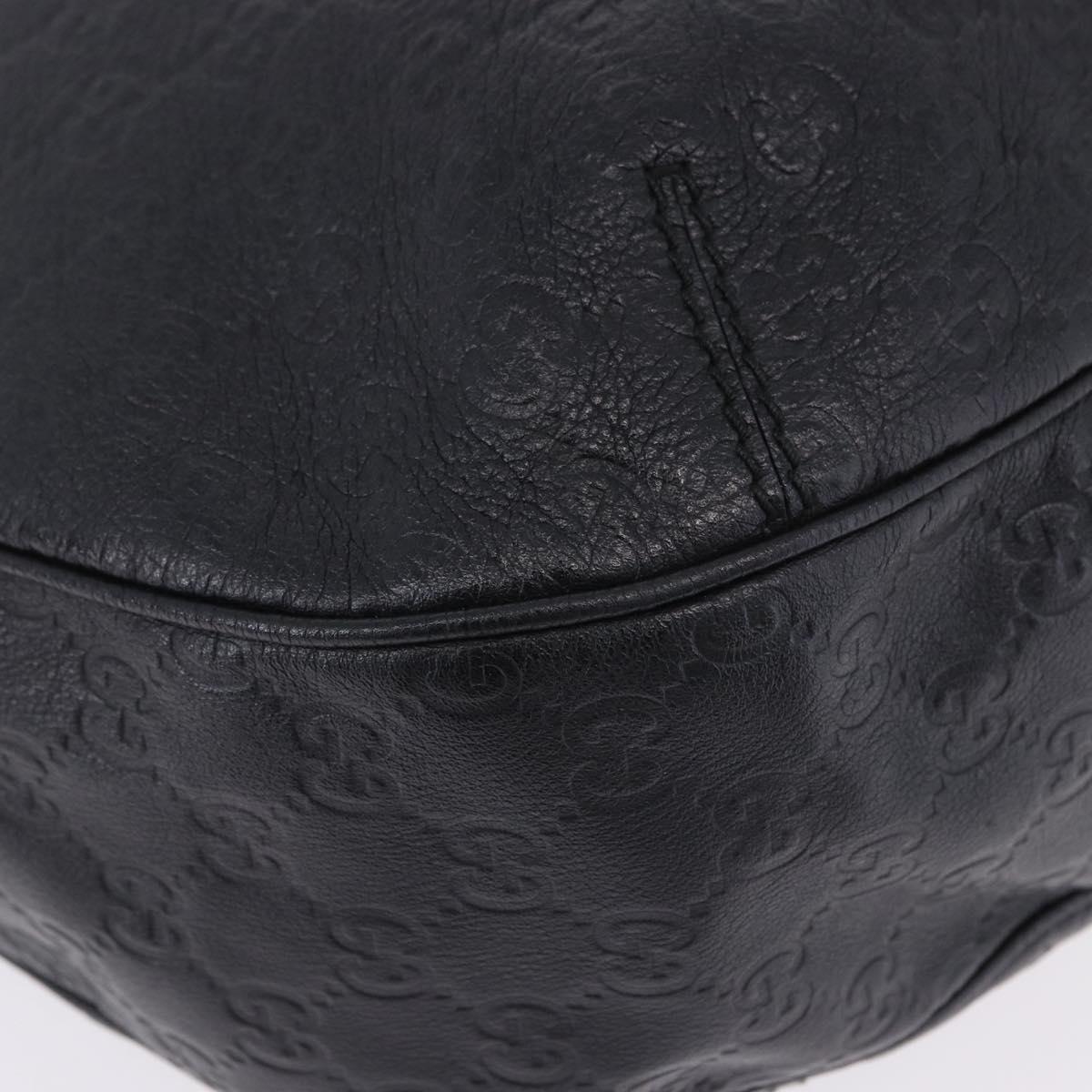 GUCCI GuccissimaGG Shoulder Bag Leather Black Gold Tone 233604 Auth am12324V