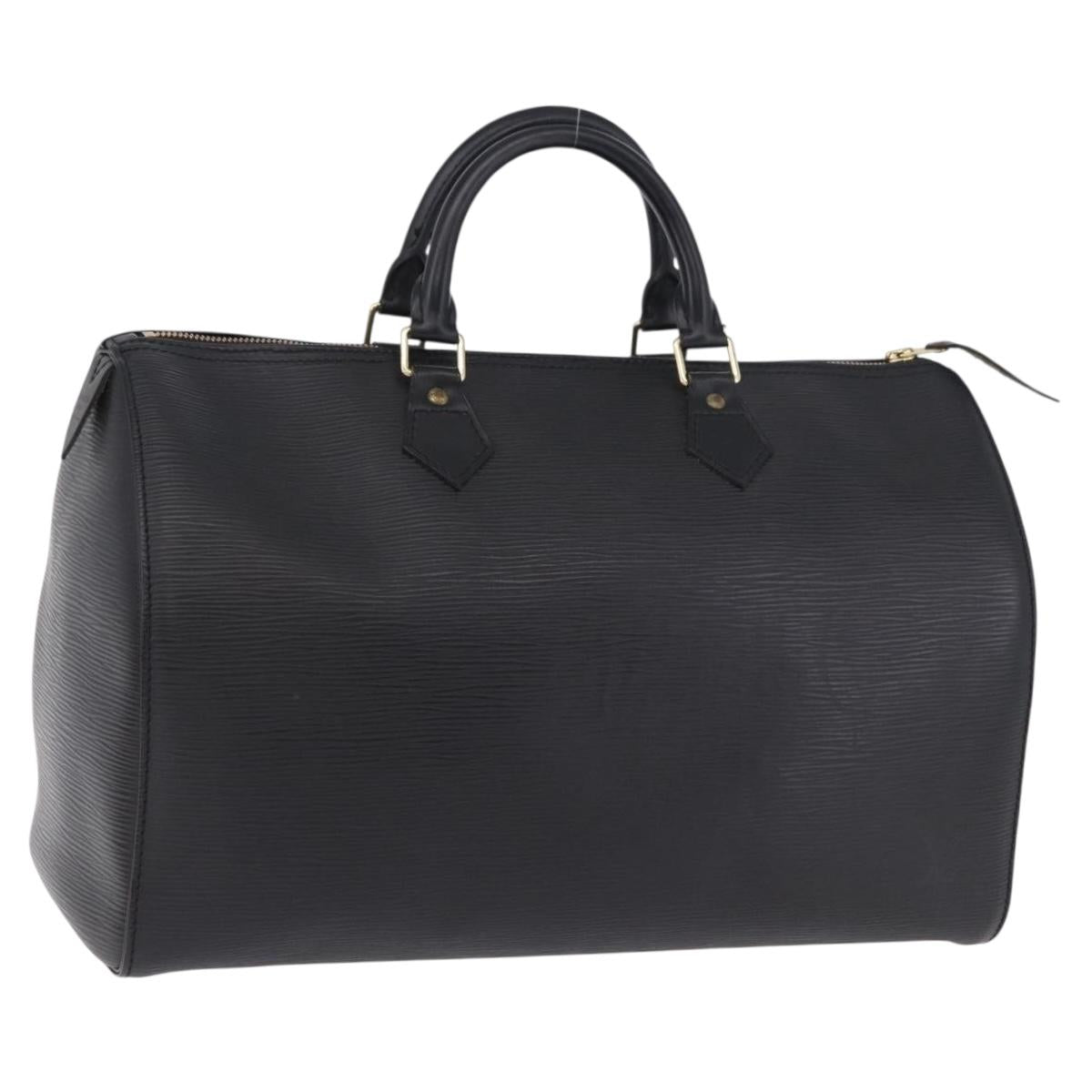 LOUIS VUITTON Epi Speedy 35 Hand Bag Noir Black M42992 LV Auth am12330V