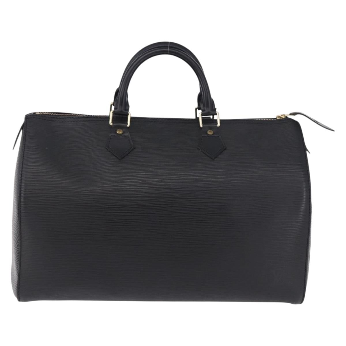 LOUIS VUITTON Epi Speedy 35 Hand Bag Noir Black M42992 LV Auth am12330V