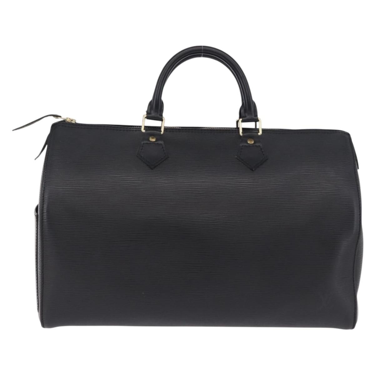 LOUIS VUITTON Epi Speedy 35 Hand Bag Noir Black M42992 LV Auth am12330V