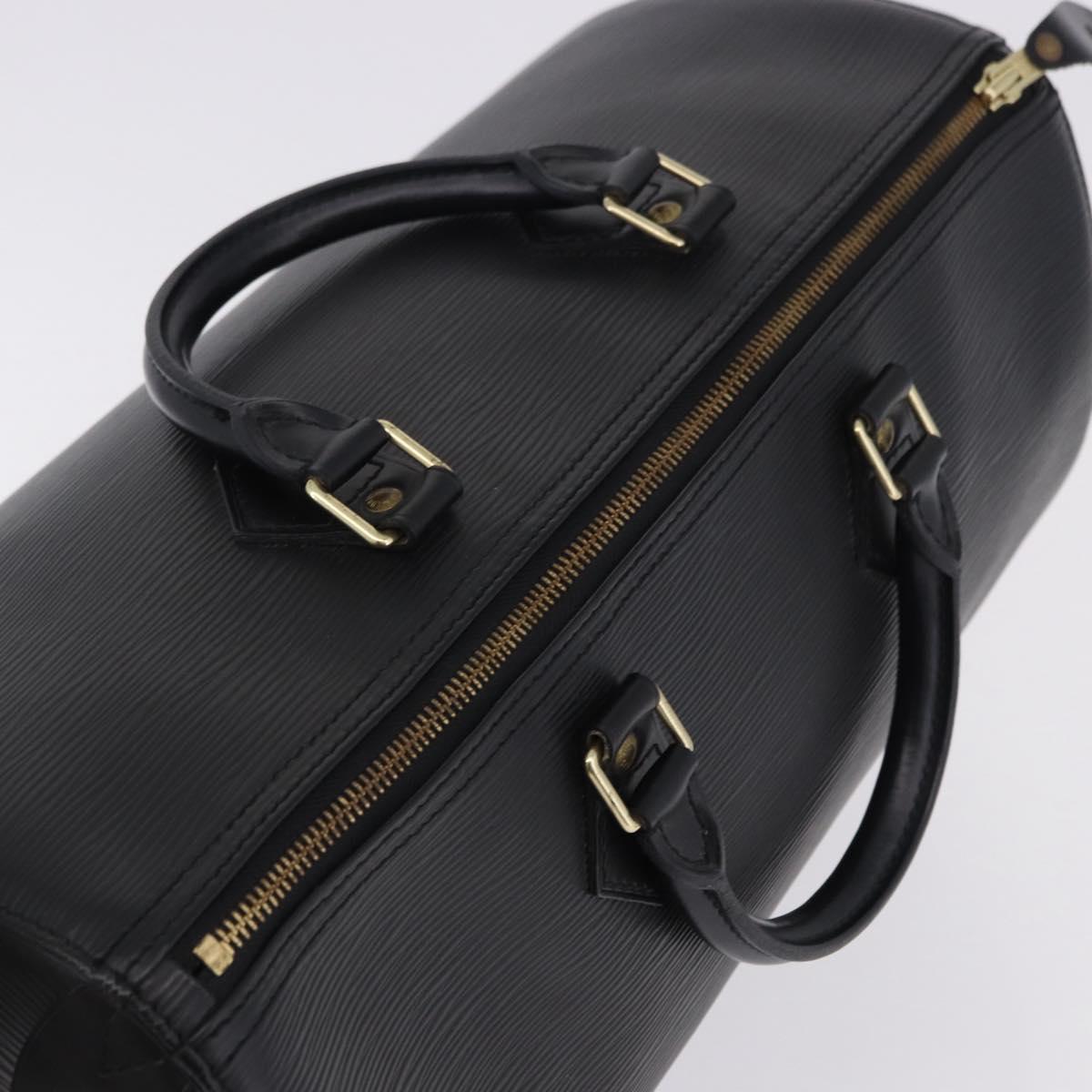 LOUIS VUITTON Epi Speedy 35 Hand Bag Noir Black M42992 LV Auth am12330V