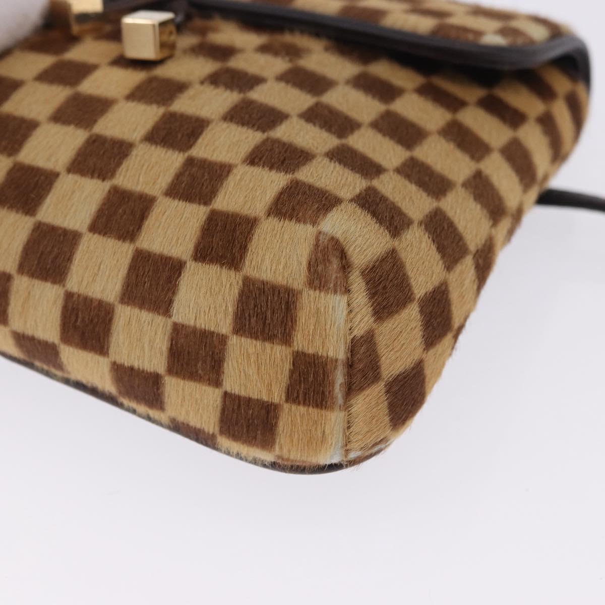 LOUIS VUITTON Damie Sovage Gazelle Harako leather Brown LV Auth am12331A