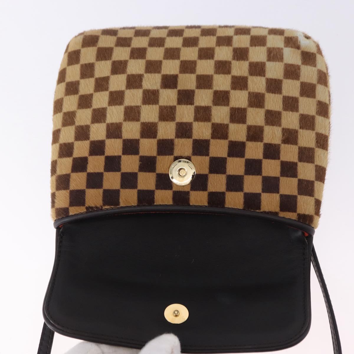 LOUIS VUITTON Damie Sovage Gazelle Harako leather Brown LV Auth am12331A