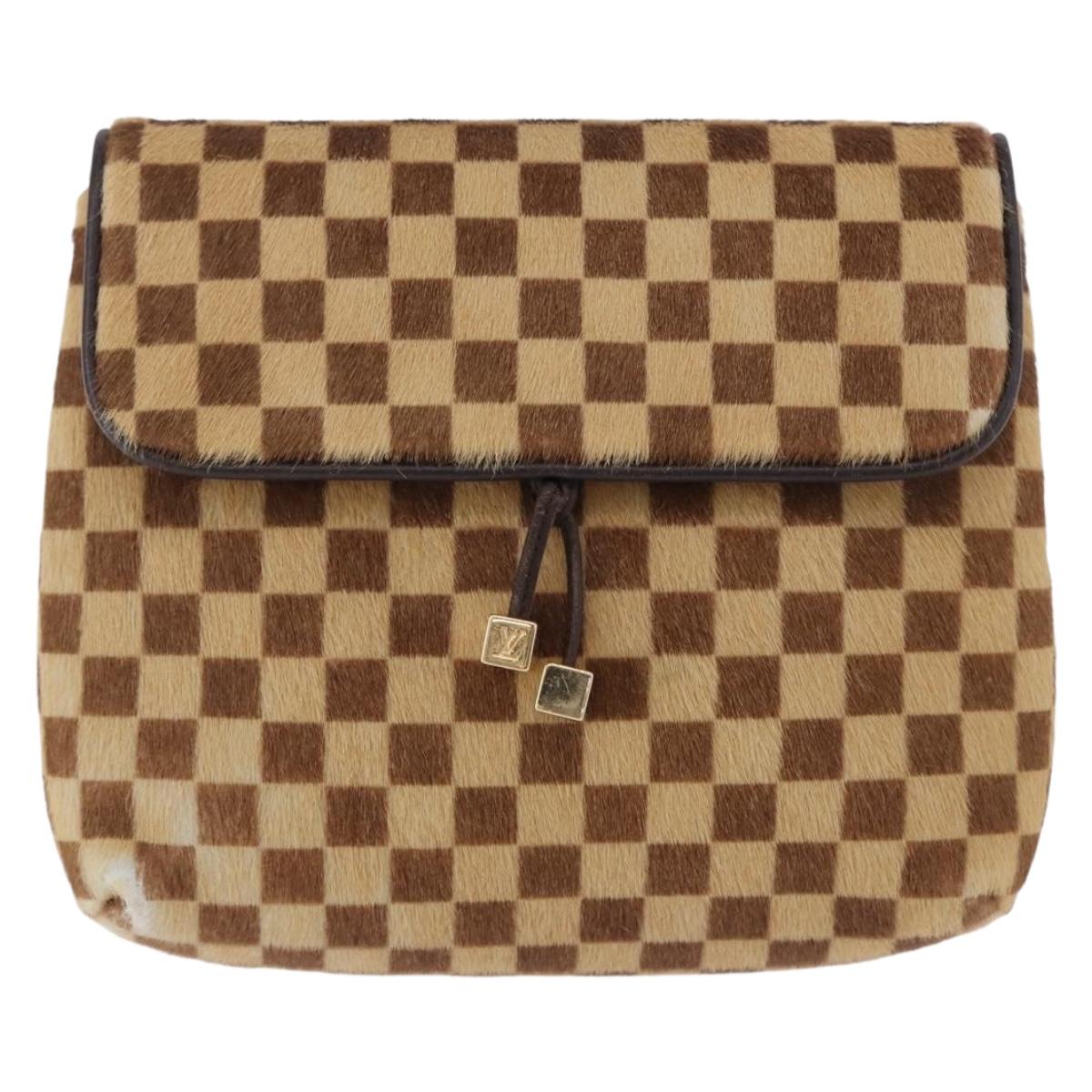 LOUIS VUITTON Damie Sovage Gazelle Harako leather Brown LV Auth am12331A