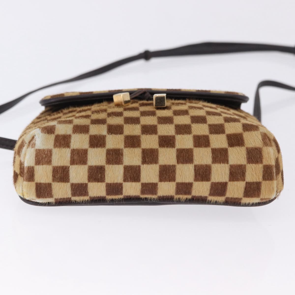 LOUIS VUITTON Damie Sovage Gazelle Harako leather Brown LV Auth am12331A