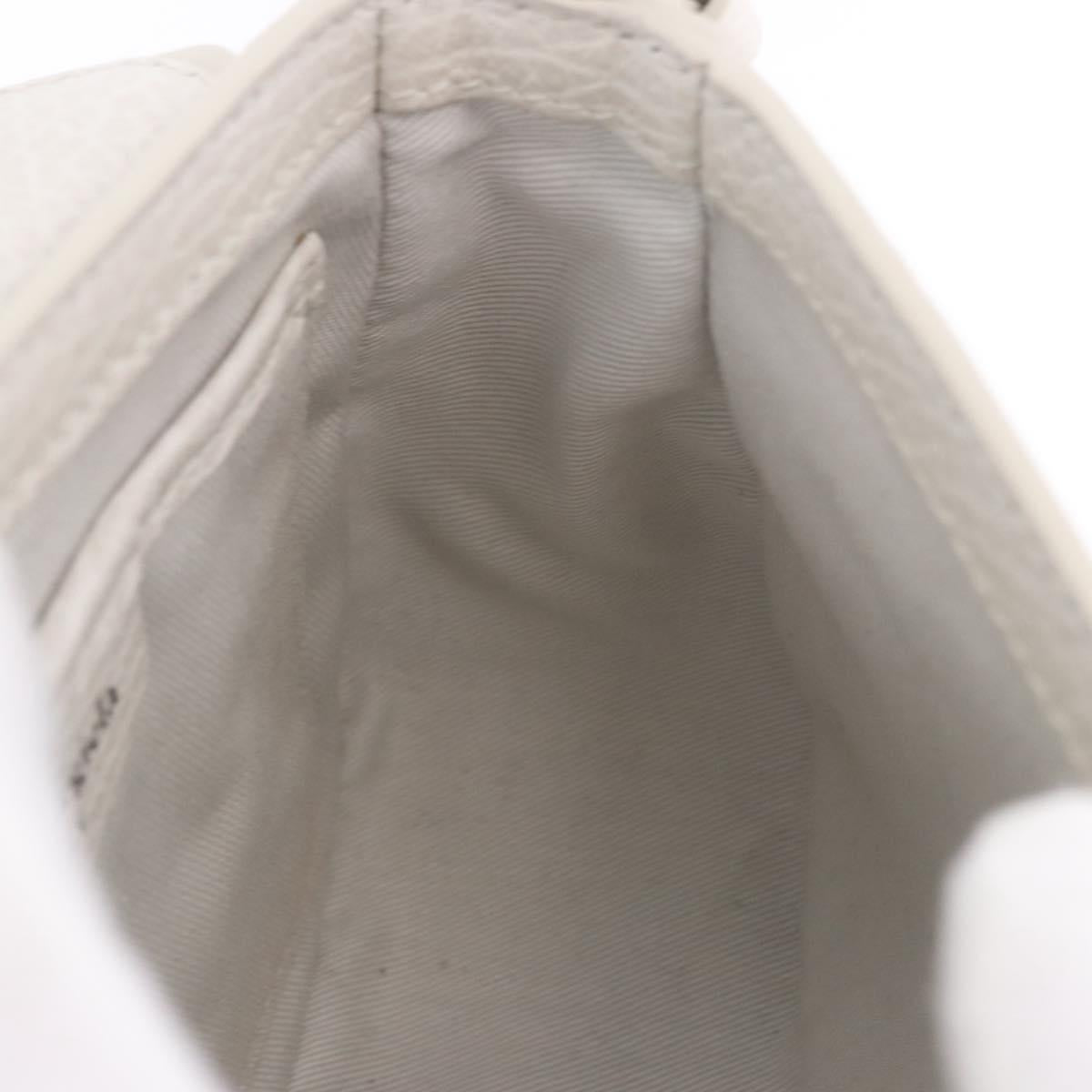 Maison Margiela Shoulder Bag Leather White Silver Auth am12334M