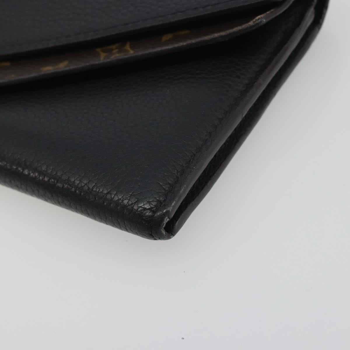 LOUIS VUITTON Monogram Portefeuille Duble V Wallet Black M64319 LV Auth am12337V