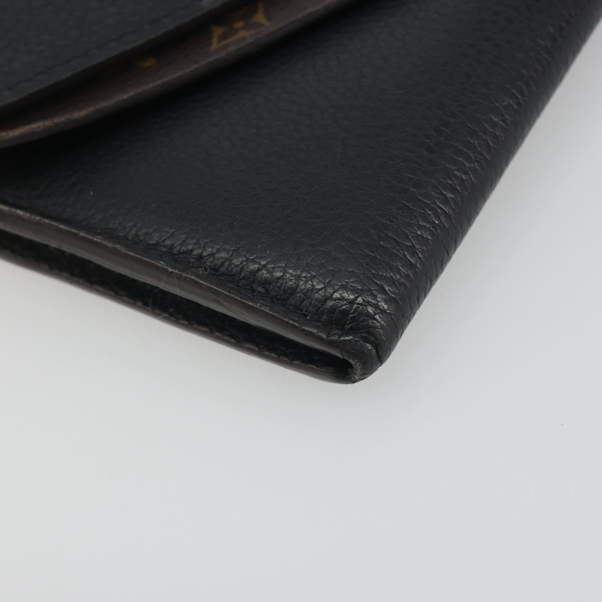 LOUIS VUITTON Monogram Portefeuille Duble V Wallet Black M64319 LV Auth am12337V