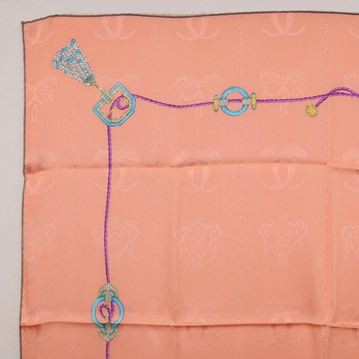 CARTIER Scarf Silk Pink Auth am12338M