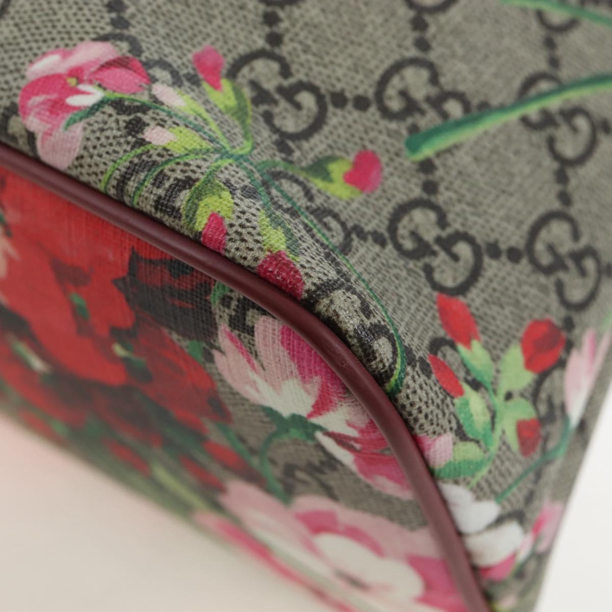 GUCCI GG Blooms Floral Hand Bag PVC Leather Beige Pink 429019 Auth am12340V