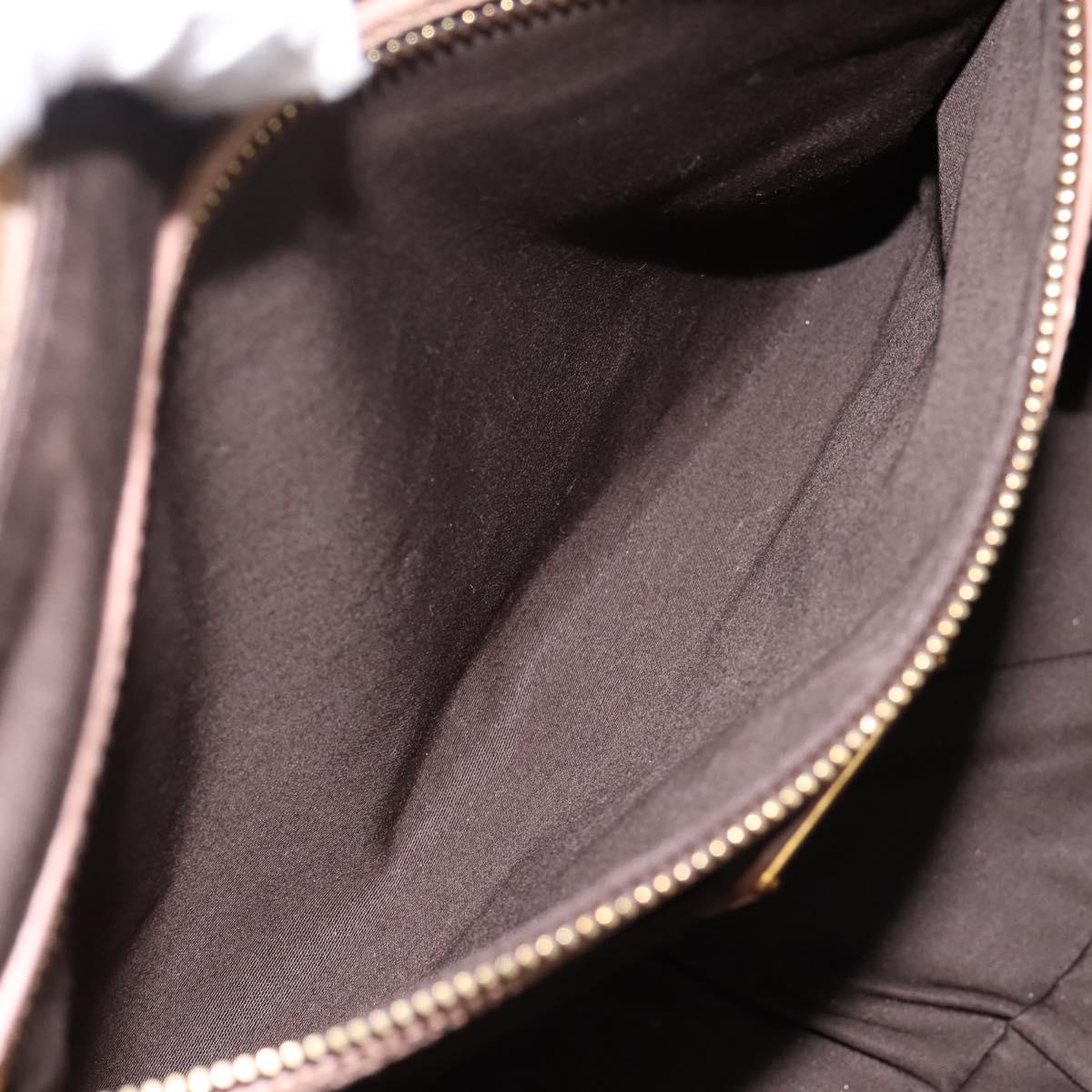 Miu Miu Hand Bag Leather 2way Beige Gold Auth am12341V