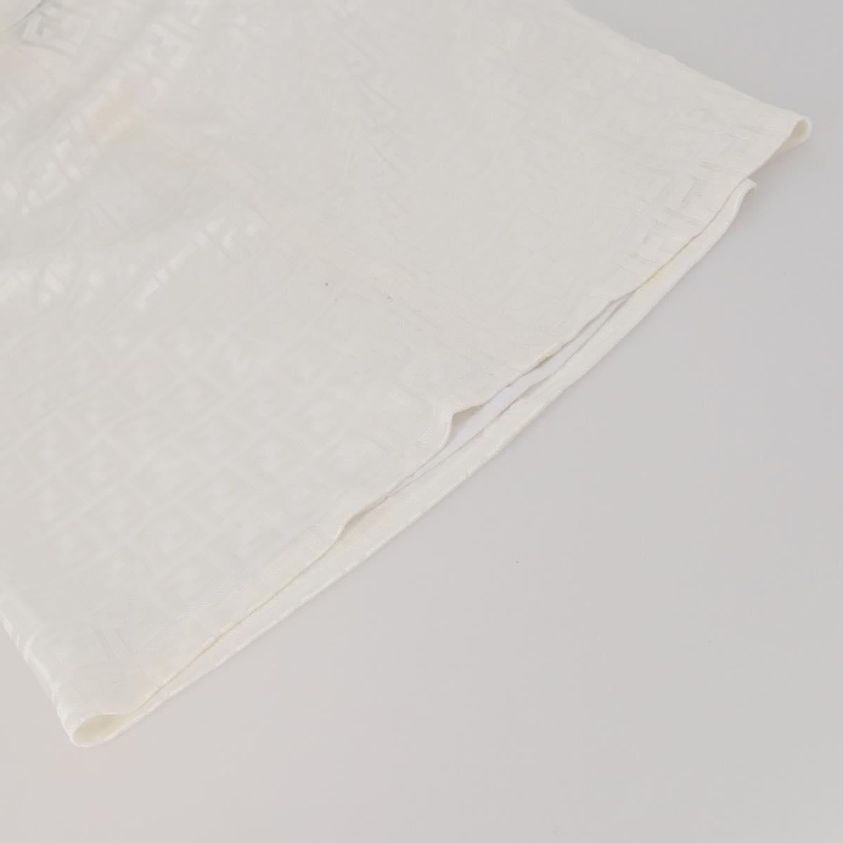 FENDI Zucca Skirt Polyester White Auth am12358