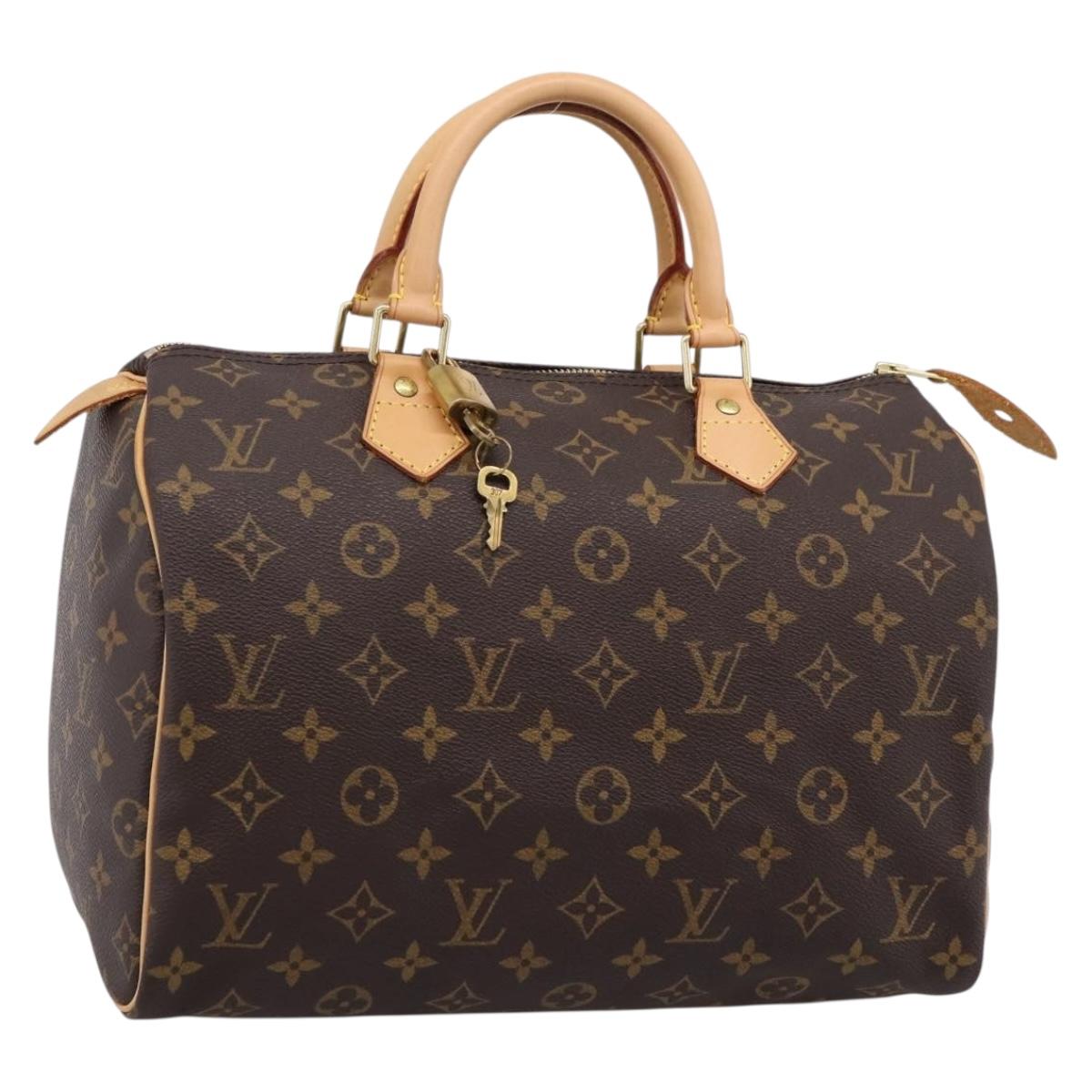 LOUIS VUITTON Monogram Speedy 30 Hand Bag M41526 LV Auth am12367V