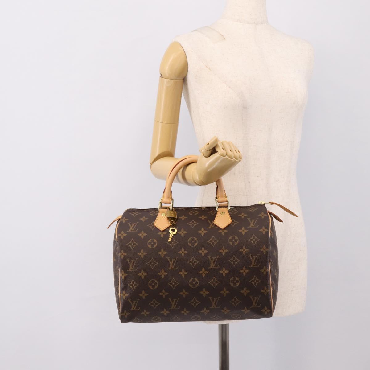 LOUIS VUITTON Monogram Speedy 30 Hand Bag M41526 LV Auth am12367V