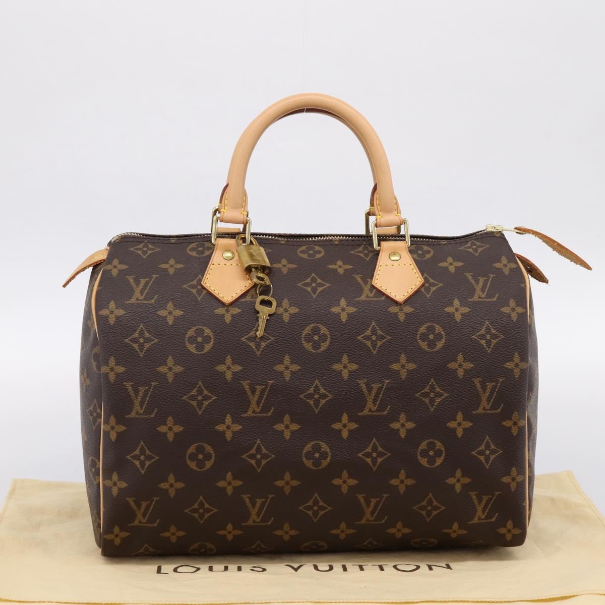 LOUIS VUITTON Monogram Speedy 30 Hand Bag M41526 LV Auth am12367V