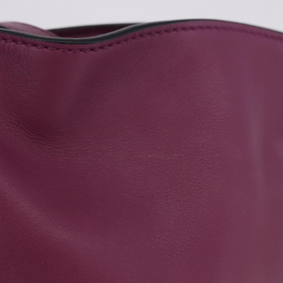 LOEWE x Ghibli Aogaeru Flamenco Clutch Mini Leather Purple Green Auth am12369SM