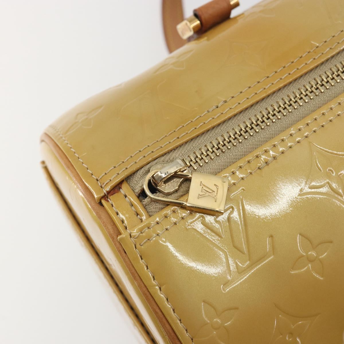 LOUIS VUITTON Monogram Vernis Bedford Hand Bag Beige M91006 LV Auth am12370V
