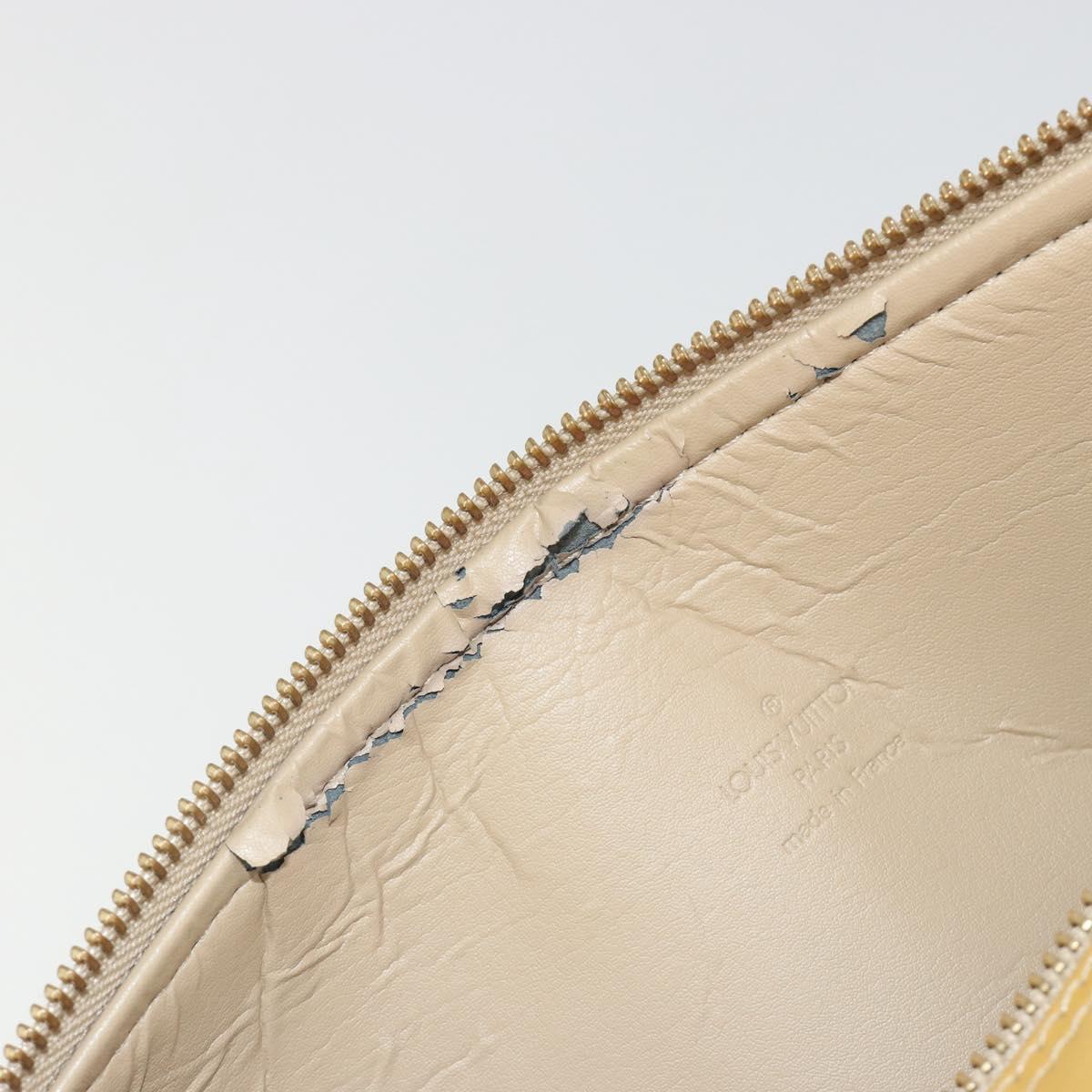 LOUIS VUITTON Monogram Vernis Bedford Hand Bag Beige M91006 LV Auth am12370V