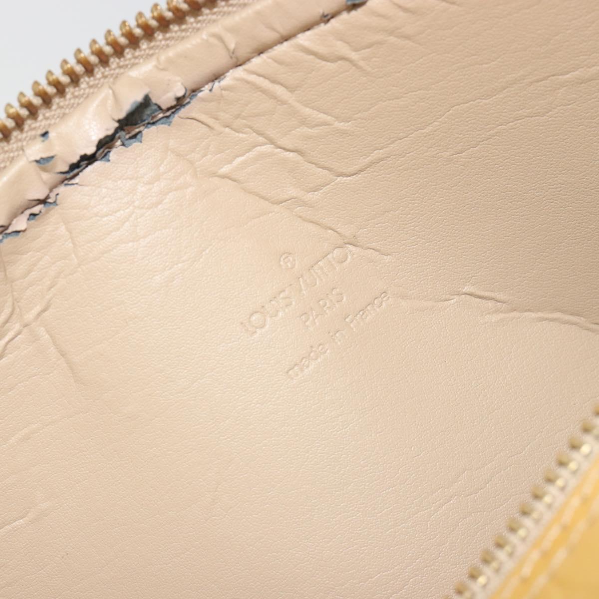 LOUIS VUITTON Monogram Vernis Bedford Hand Bag Beige M91006 LV Auth am12370V