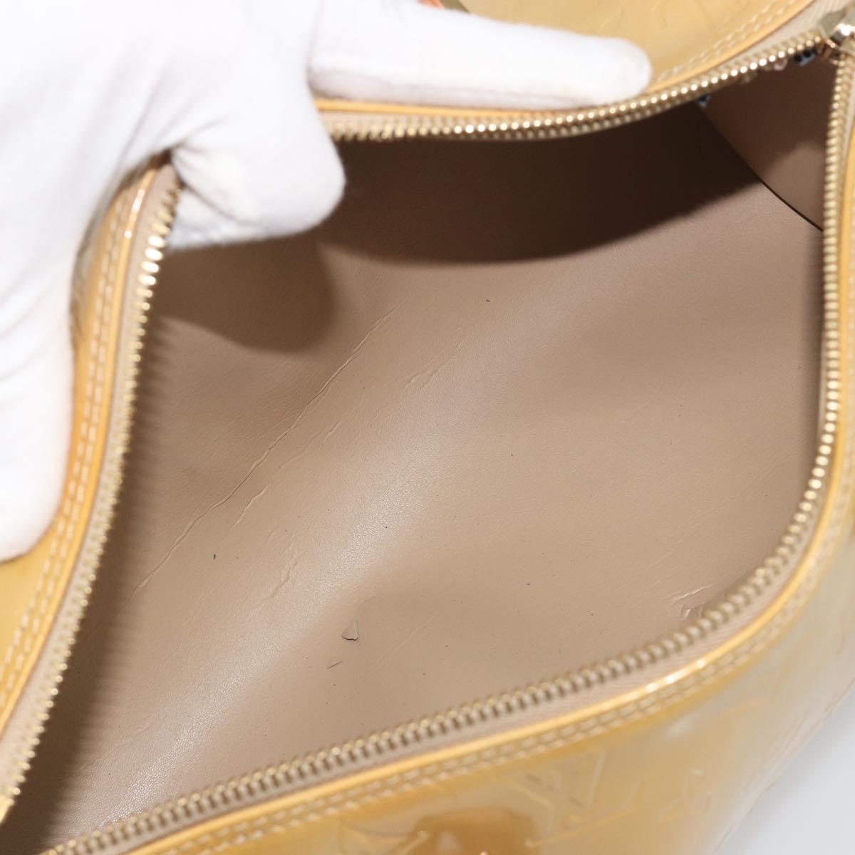 LOUIS VUITTON Monogram Vernis Bedford Hand Bag Beige M91006 LV Auth am12370V