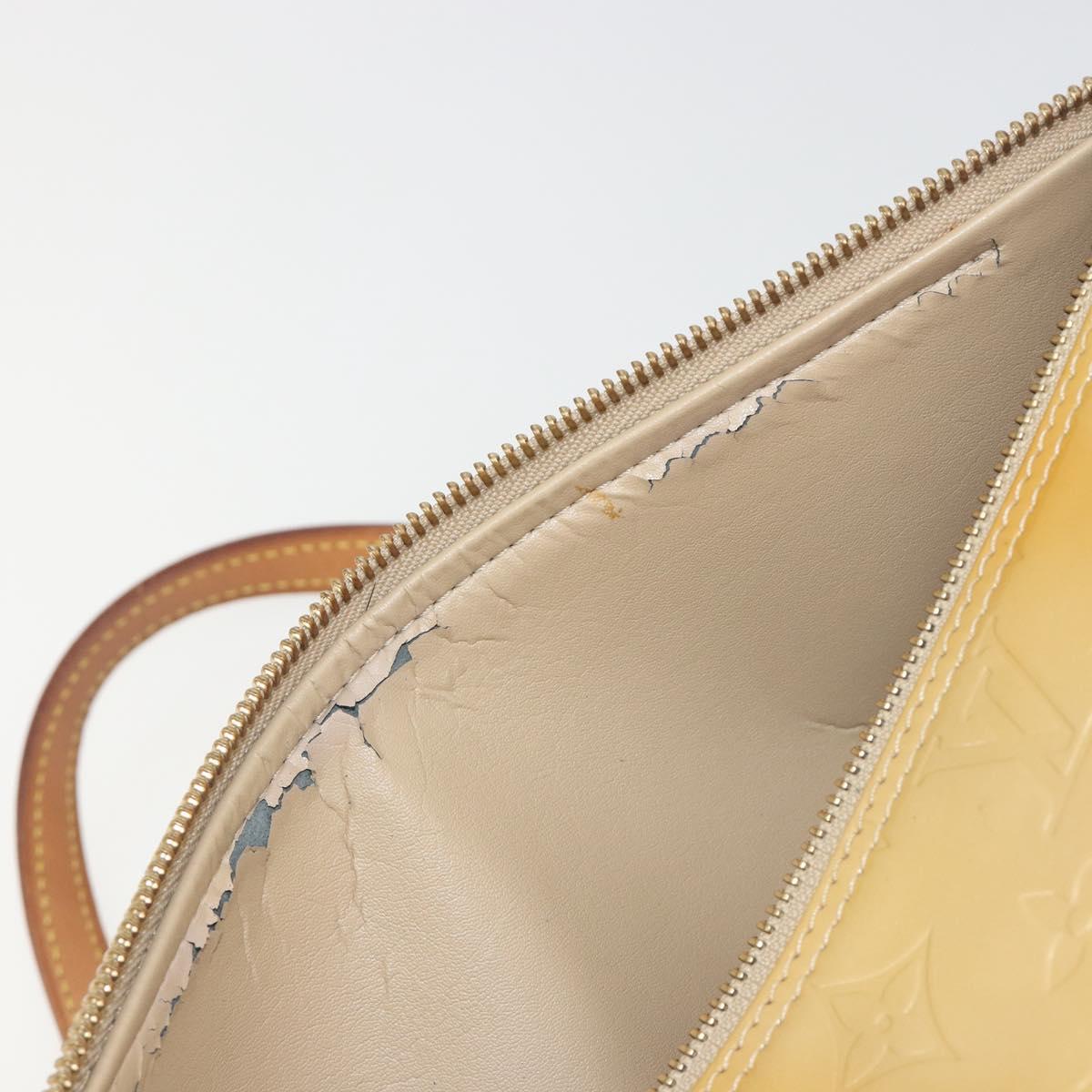 LOUIS VUITTON Monogram Vernis Bedford Hand Bag Beige M91006 LV Auth am12370V