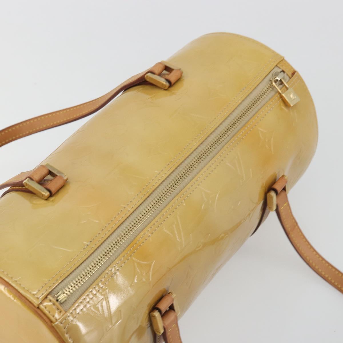 LOUIS VUITTON Monogram Vernis Bedford Hand Bag Beige M91006 LV Auth am12370V