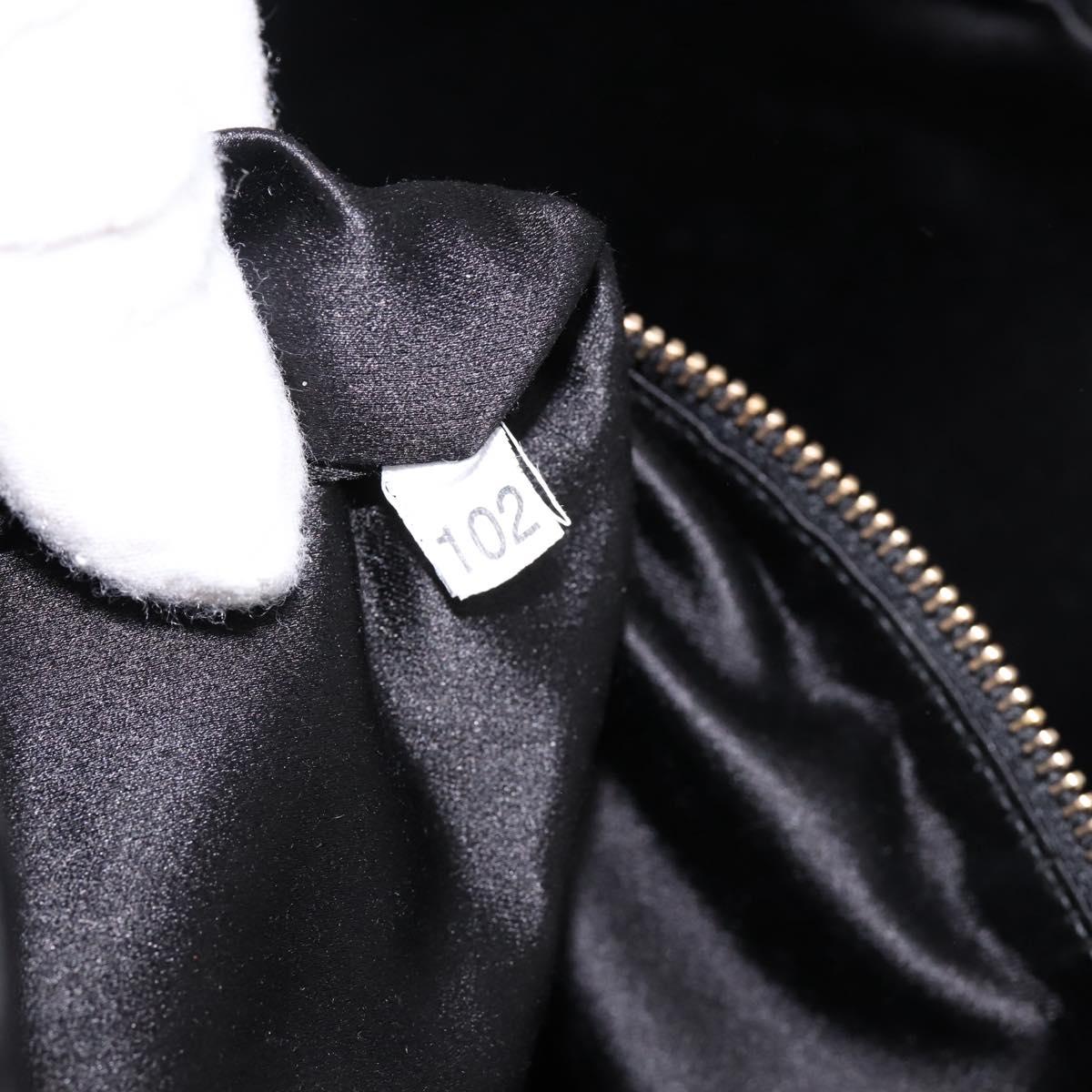 PRADA Hand Bag Saffiano Black Gold Tone Auth am12372SAM