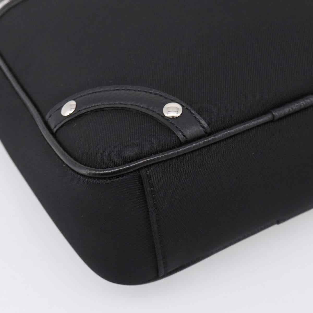 BURBERRY Nova Check Shoulder Bag Canvas Black Beige Auth am12376V