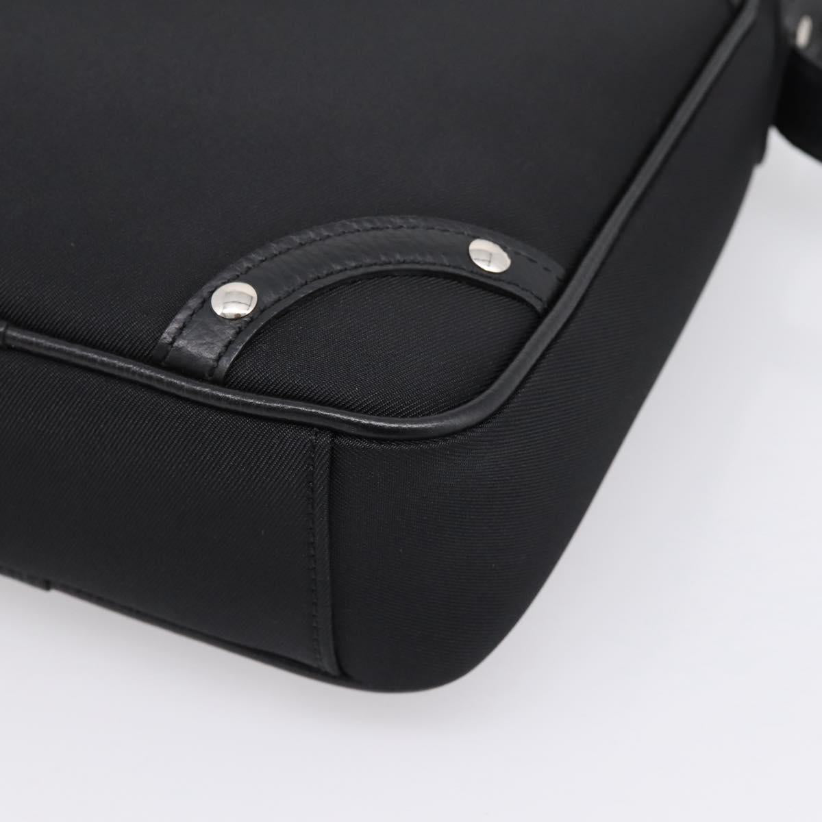 BURBERRY Nova Check Shoulder Bag Canvas Black Beige Auth am12376V