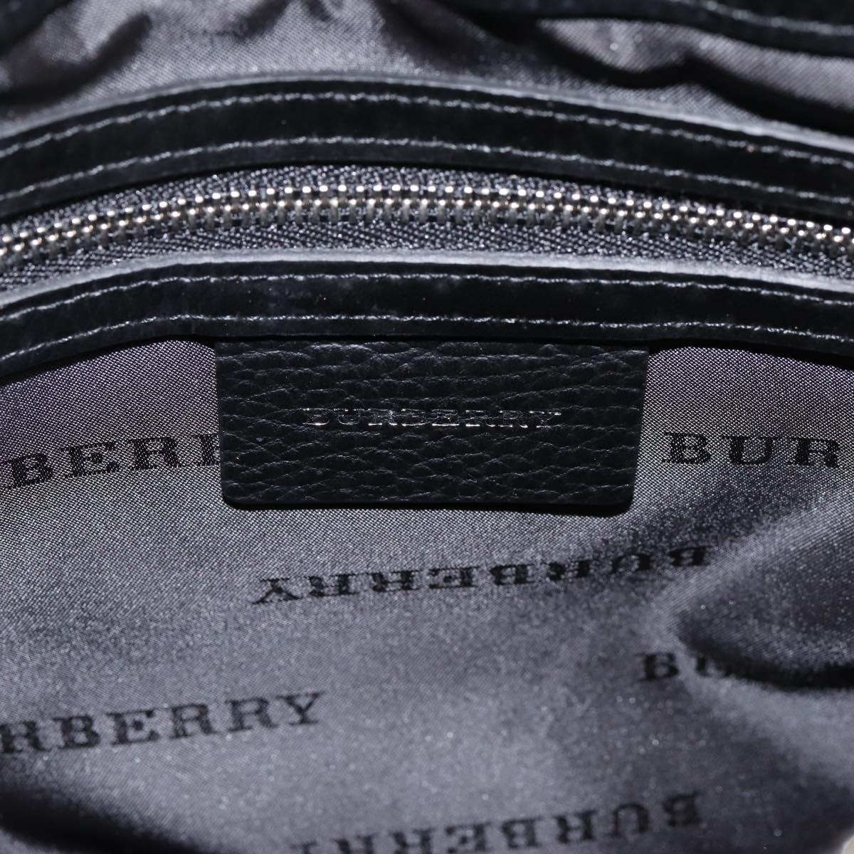 BURBERRY Nova Check Shoulder Bag Canvas Black Beige Auth am12376V