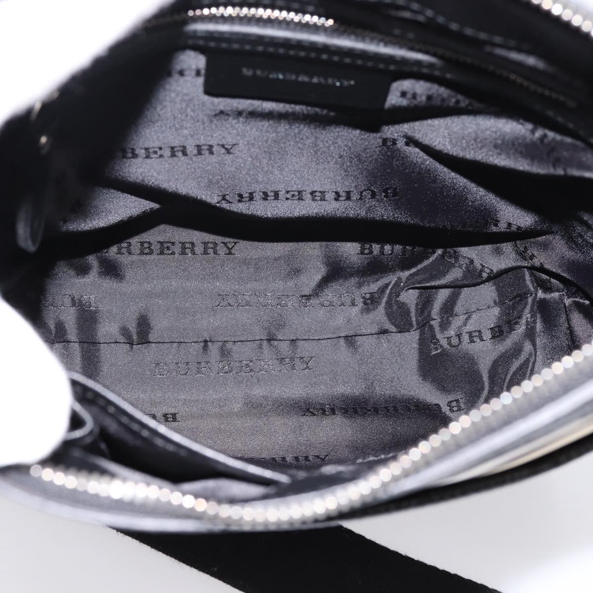 BURBERRY Nova Check Shoulder Bag Canvas Black Beige Auth am12376V
