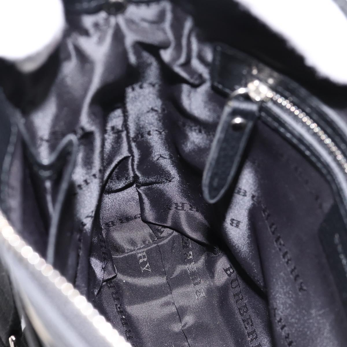 BURBERRY Nova Check Shoulder Bag Canvas Black Beige Auth am12376V