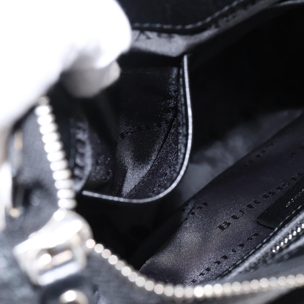 BURBERRY Nova Check Shoulder Bag Canvas Black Beige Auth am12376V
