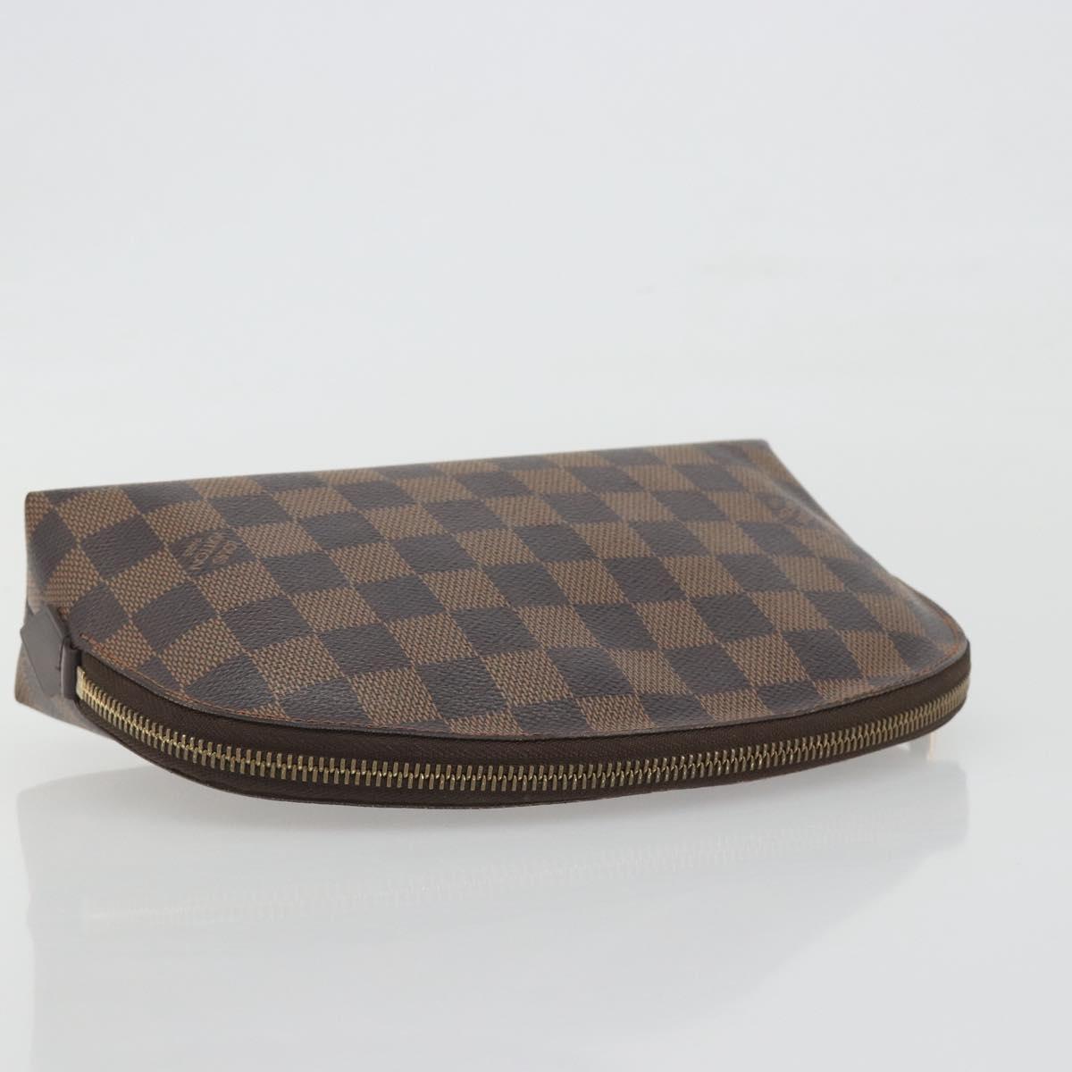 LOUIS VUITTON Damier Ebene Pochette Cosmetic GM Pouch N23345 LV Auth am12379A