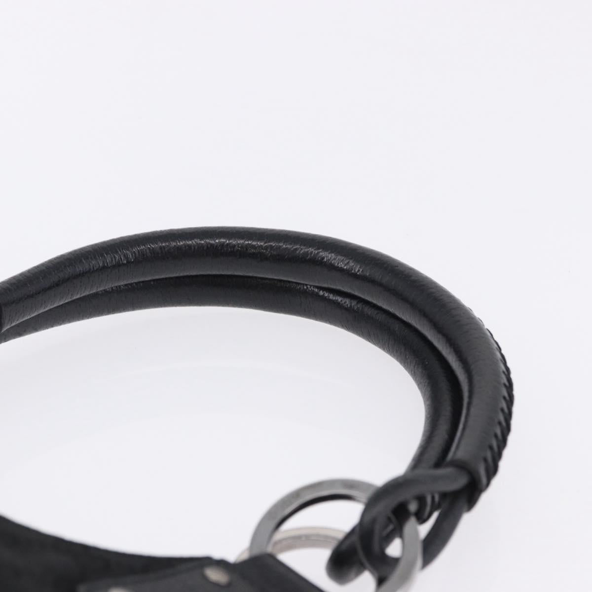 GUCCI GG Canvas Hand Bag Black Silver 131329 Auth am12380V