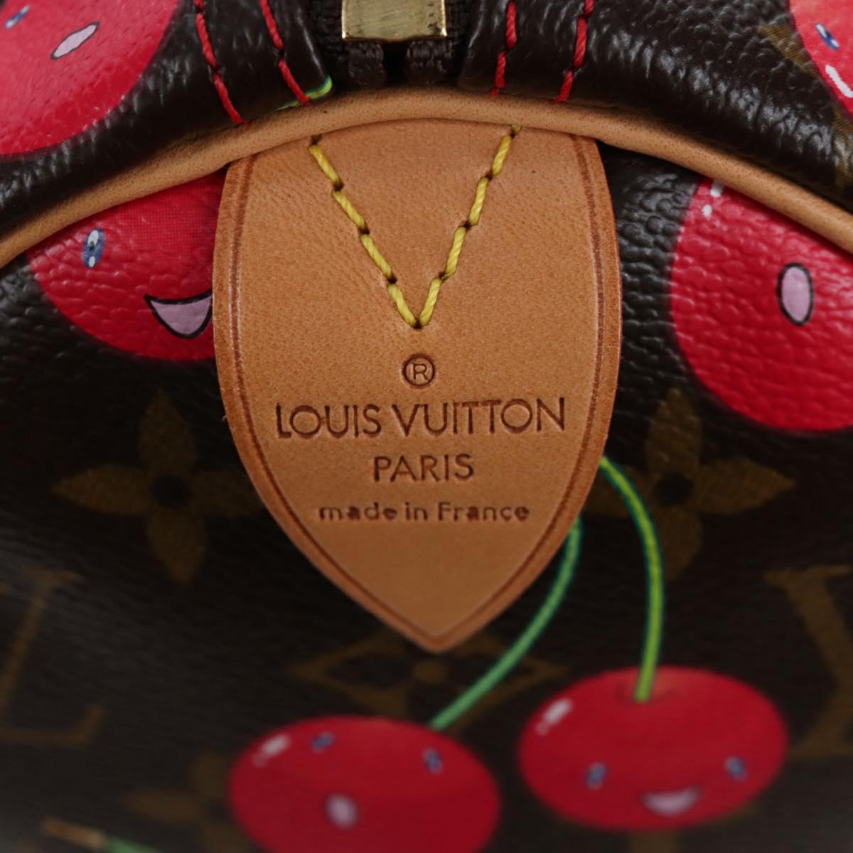 LOUIS VUITTON Monogram Cherry Keepall 45 Boston Bag M95011 LV Auth am12388SM