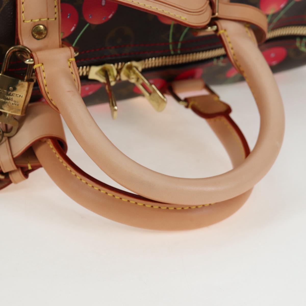 LOUIS VUITTON Monogram Cherry Keepall 45 Boston Bag M95011 LV Auth am12388SM