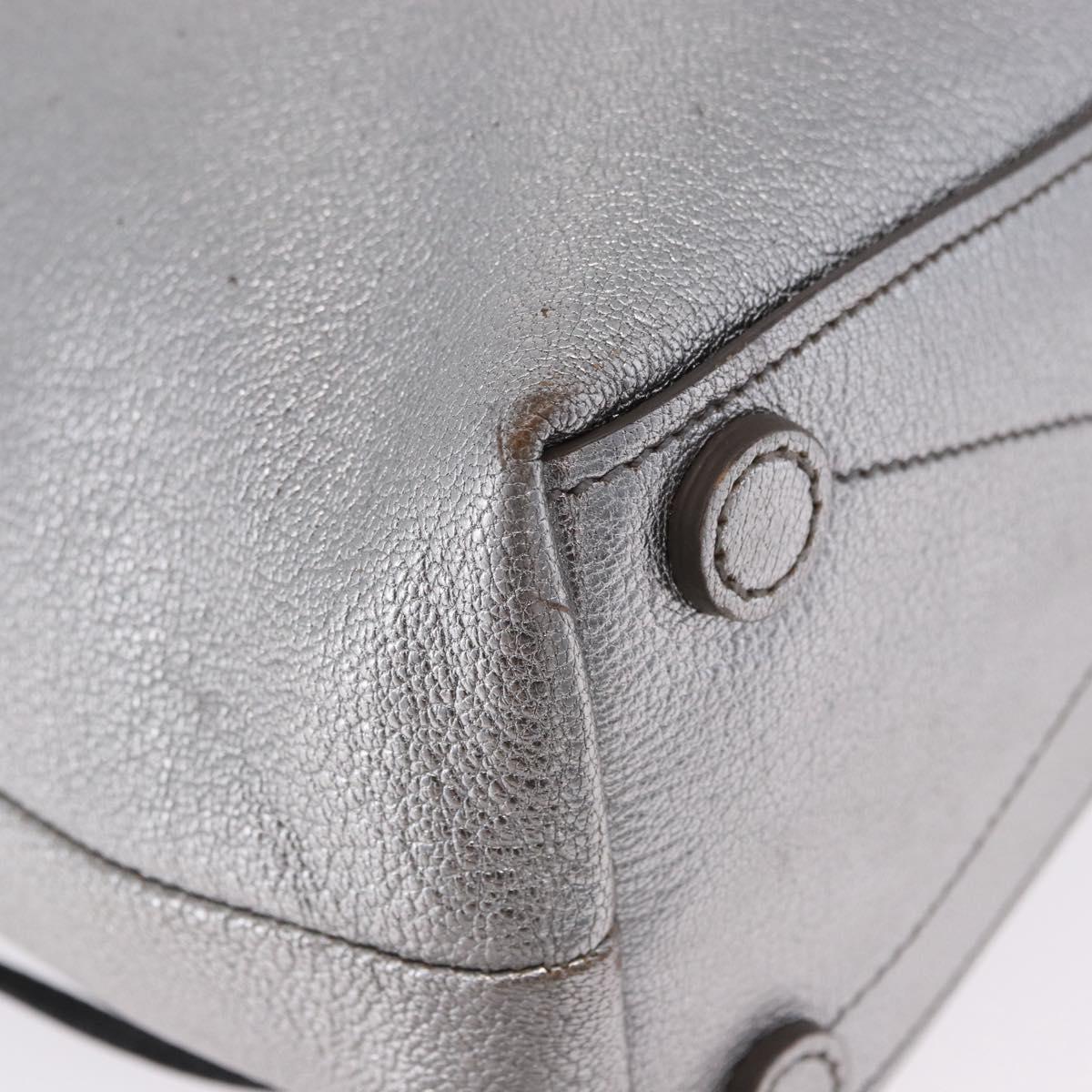 Miu Miu Shoulder Bag Leather Silver R1129C Auth am12389A