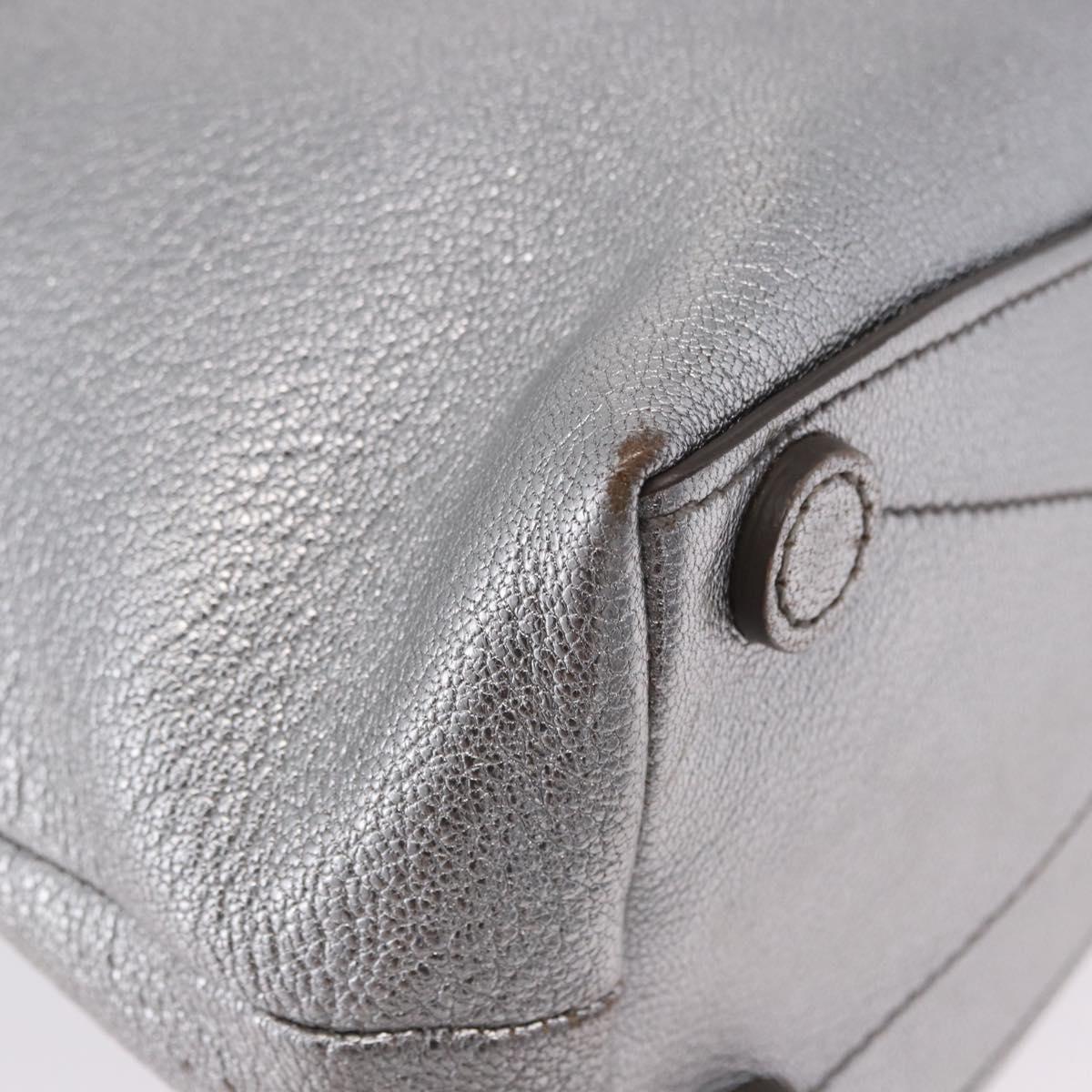 Miu Miu Shoulder Bag Leather Silver R1129C Auth am12389A