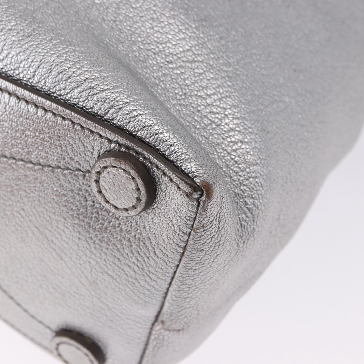 Miu Miu Shoulder Bag Leather Silver R1129C Auth am12389A