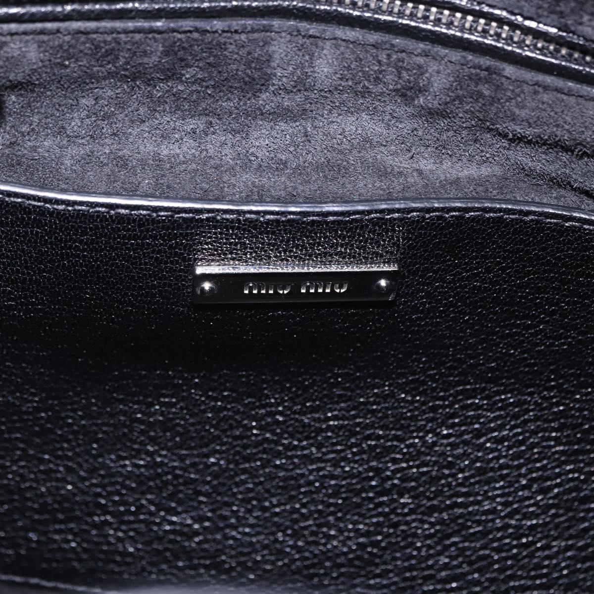 Miu Miu Shoulder Bag Leather Silver R1129C Auth am12389A