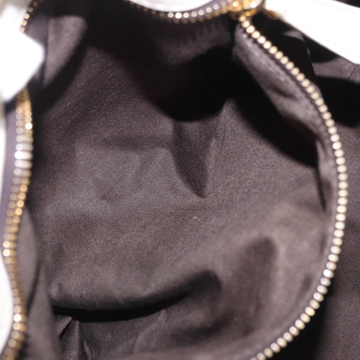 Miu Miu Hand Bag Leather 2way White Gold RT0383 Auth am12391V