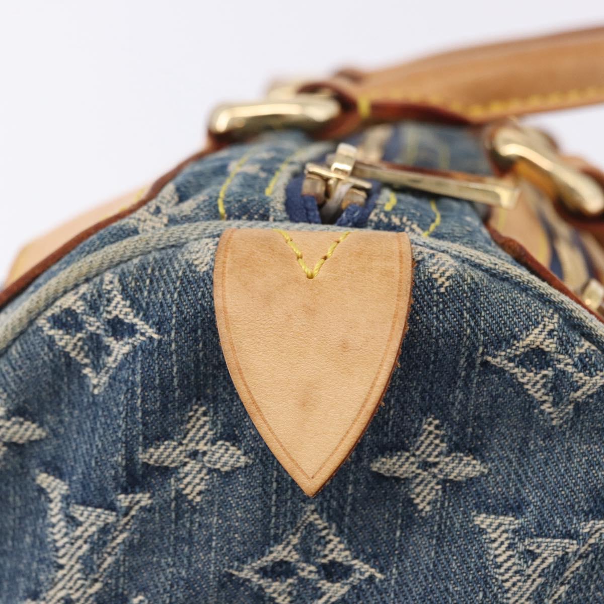 LOUIS VUITTON Monogram Denim Neo Speedy Hand Bag Blue M95019 LV Auth am12396SAM