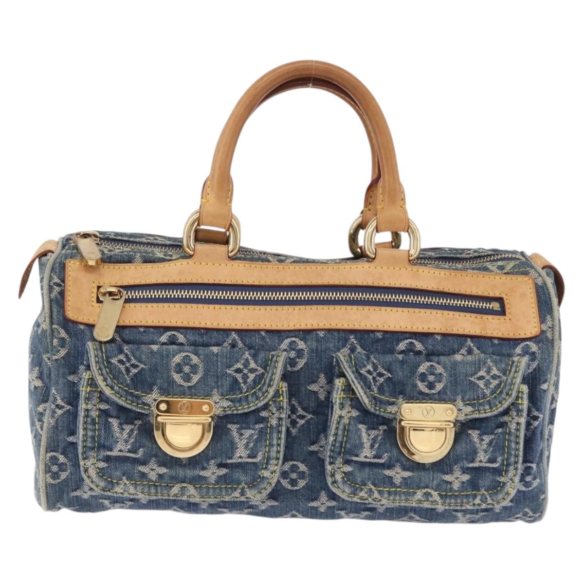 LOUIS VUITTON Monogram Denim Neo Speedy Hand Bag Blue M95019 LV Auth am12396SAM