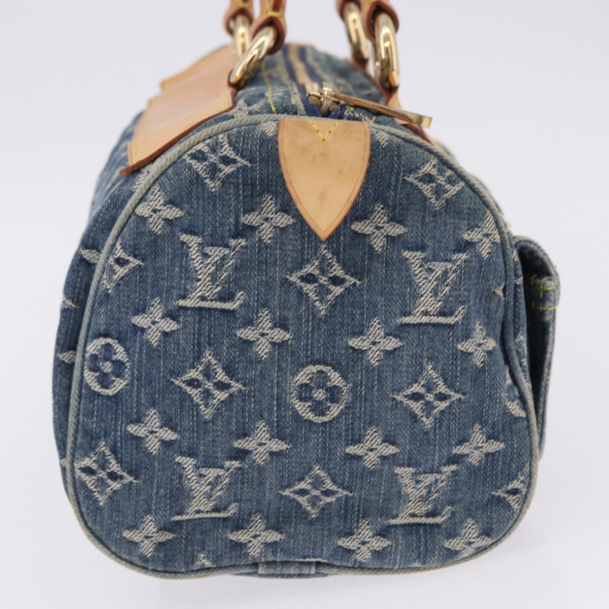 LOUIS VUITTON Monogram Denim Neo Speedy Hand Bag Blue M95019 LV Auth am12396SAM