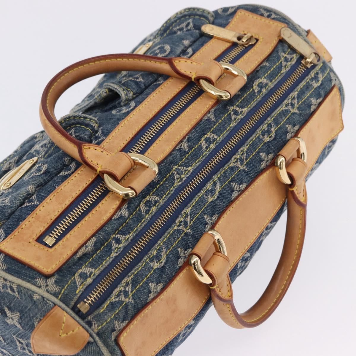 LOUIS VUITTON Monogram Denim Neo Speedy Hand Bag Blue M95019 LV Auth am12396SAM